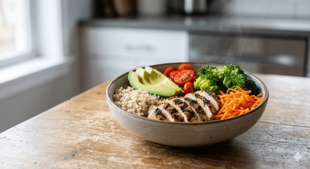 Healthy Chicken Lunch Bowl